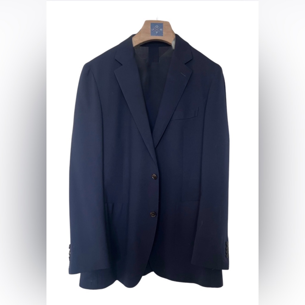 Men’s Suitsupply Havana Traveller Navy Blue Single-Breasted Blazer